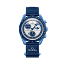 Mission to the SUPER BLUE MOONPHASE - VELCRO© Strap - OM Luxury