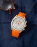 Curved Vertech Rubber Strap - Orange - OM Luxury