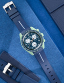 Curved Rubber Strap - Blue - OM Luxury